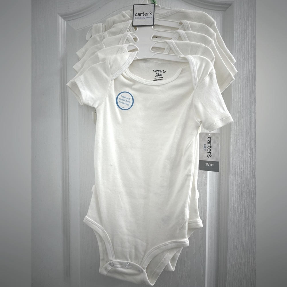 Unisex Baby Bodysuit 5-Pack - White